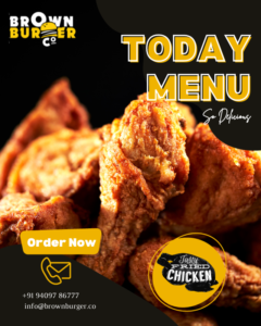 fried chicken post design | canva made social media post